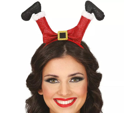 Diadema de Piernas Papá Noel