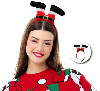 Diadema de Piernas Papá Noel con cinturón