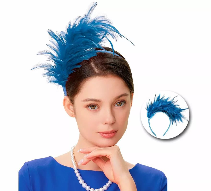 Diadema de Plumas Años 20 en varios colores