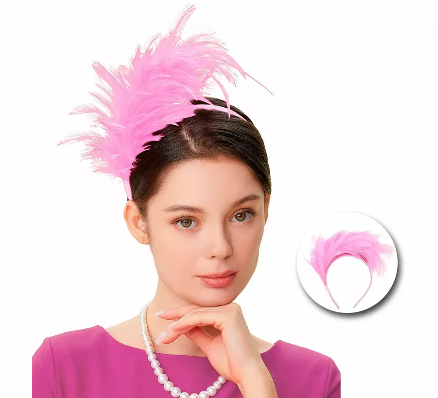 Diadema de Plumas Años 20 en varios colores