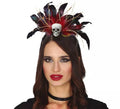 Diadema de Plumas con Calavera