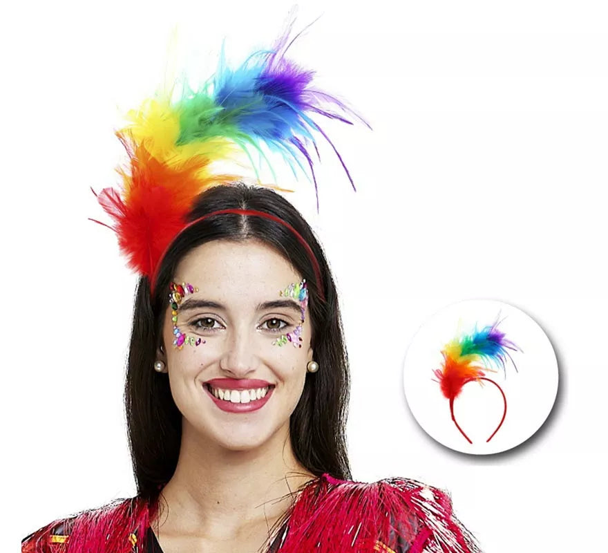 Translation missing: en.Diadema de Plumas Pride Arcoíris