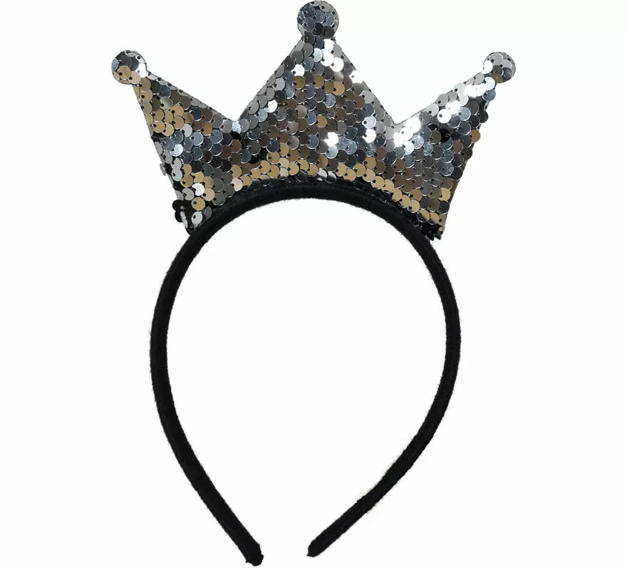 Diadema de Princesa con lentejuelas bicolor adulto