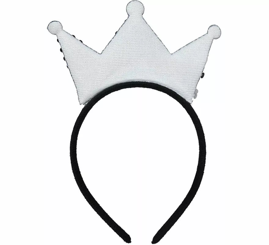 Diadema de Princesa con lentejuelas bicolor adulto