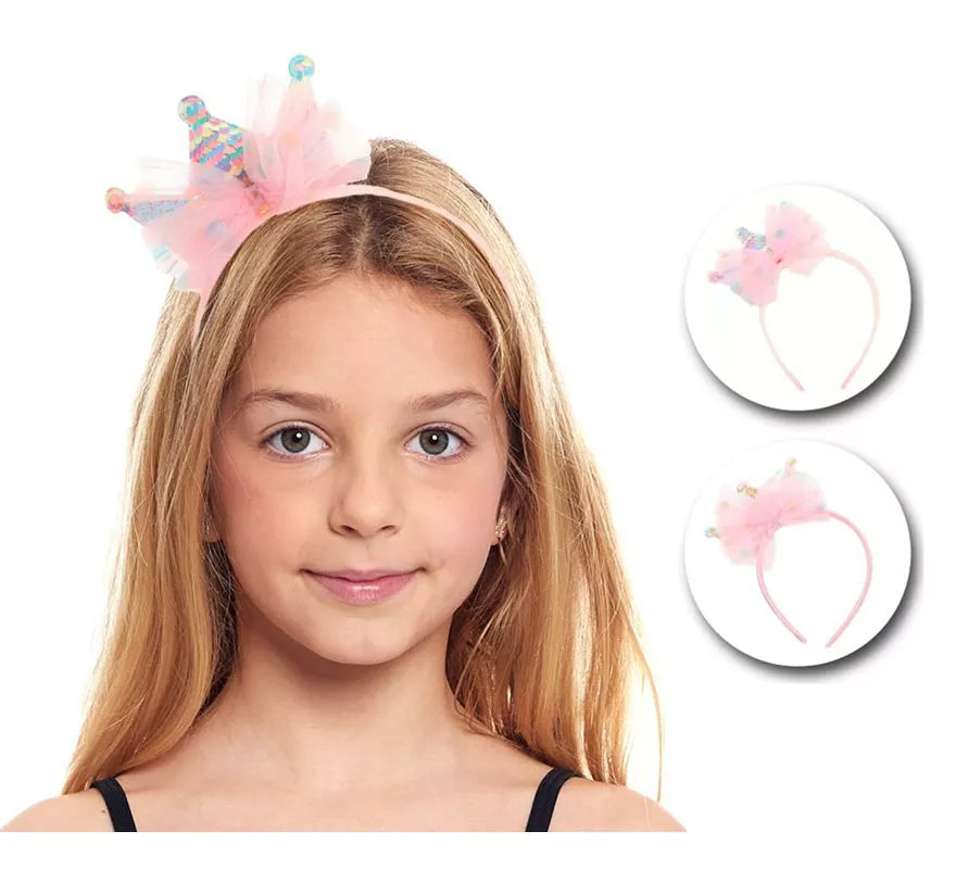 Translation missing: en.Diadema de Princesa con tul en colores surtidos