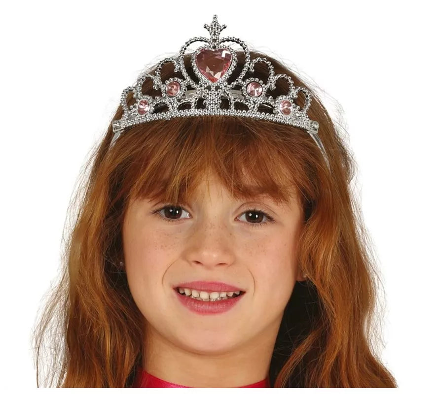Translation missing: en.Diadema de Princesa Plateada con corazones