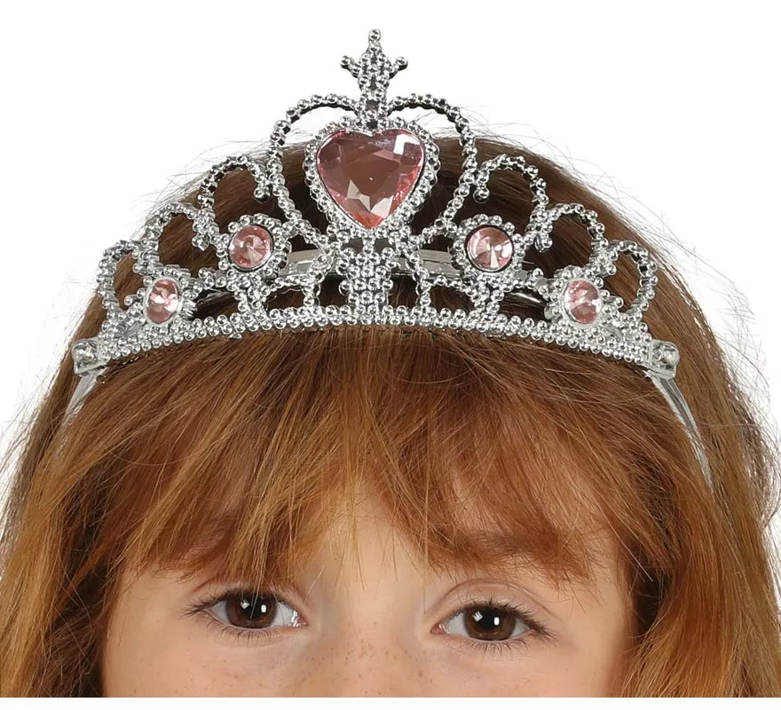 Translation missing: en.Diadema de Princesa Plateada con corazones