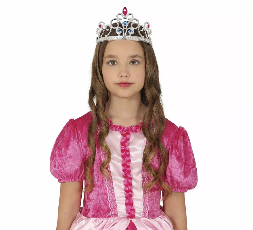 Translation missing: en.Diadema de Princesa plateada con piedras