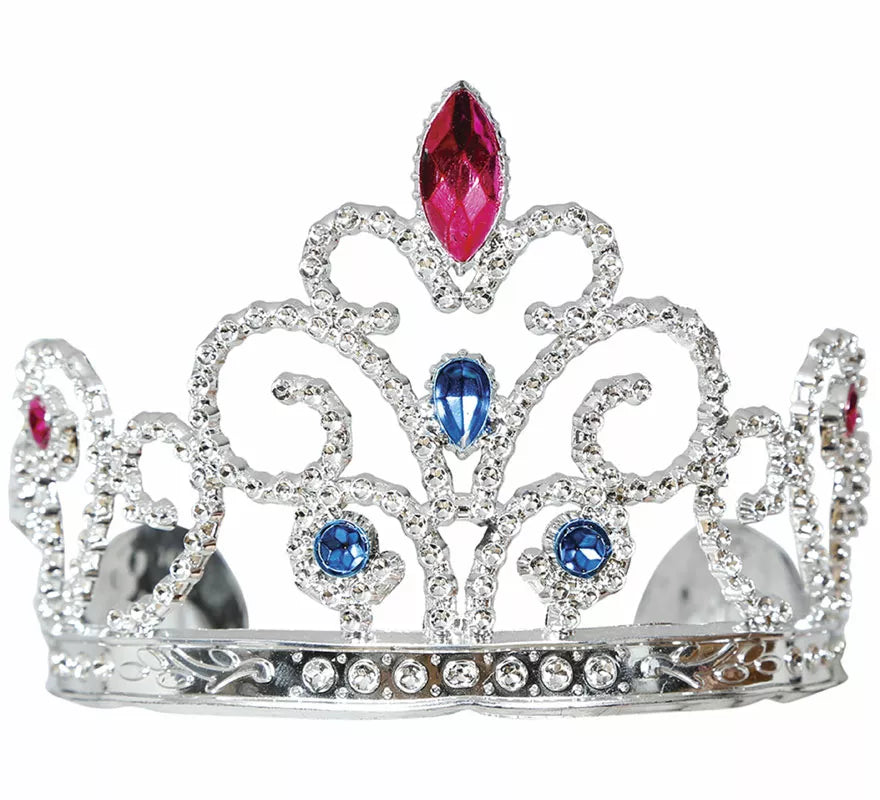 Translation missing: en.Diadema de Princesa plateada con piedras
