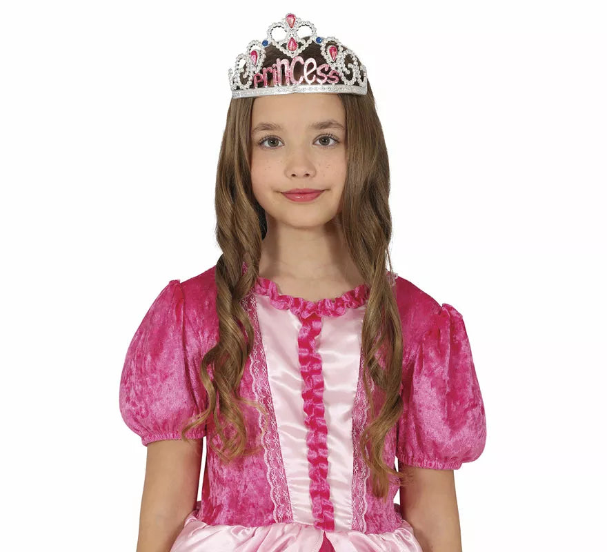 Translation missing: en.Diadema de Princess plateada y rosa