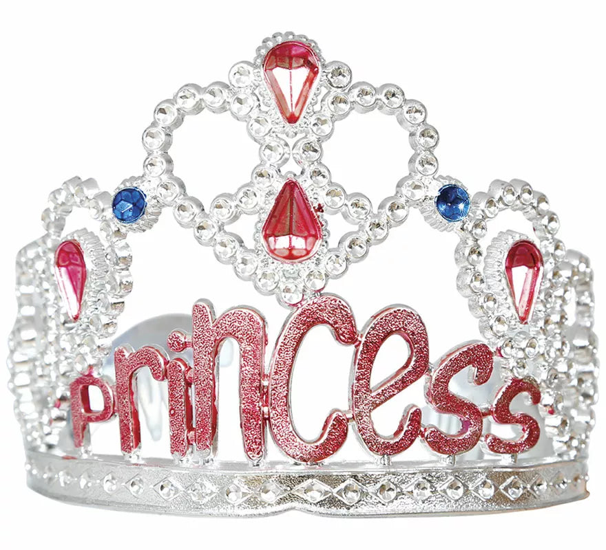 Translation missing: en.Diadema de Princess plateada y rosa
