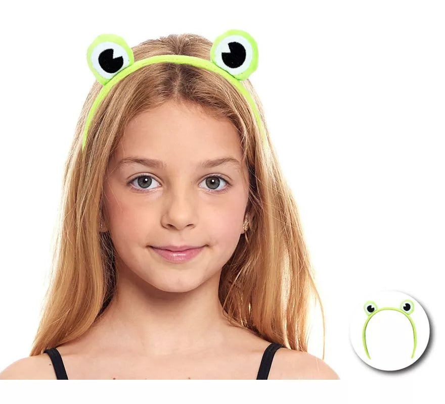 Translation missing: en.Diadema de Rana verde de peluche infantil