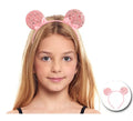 Diadema de Ratoncita rosa con lazos