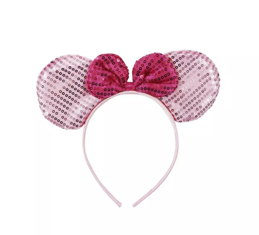 Translation missing: en.Diadema de Ratoncita rosa con lentejuelas