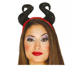 Evil Queen headband with black horns