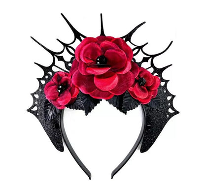 Diadema de Rosas rojas Gótica