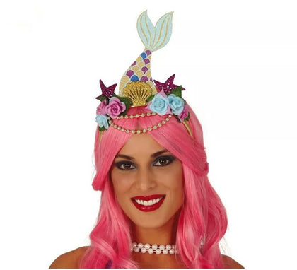 Diadema de Sirena con Flores
