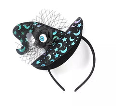 Witch Eye, Moons and Stars Hat Headband