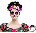 Diadema de Telaraña con rosas y calavera