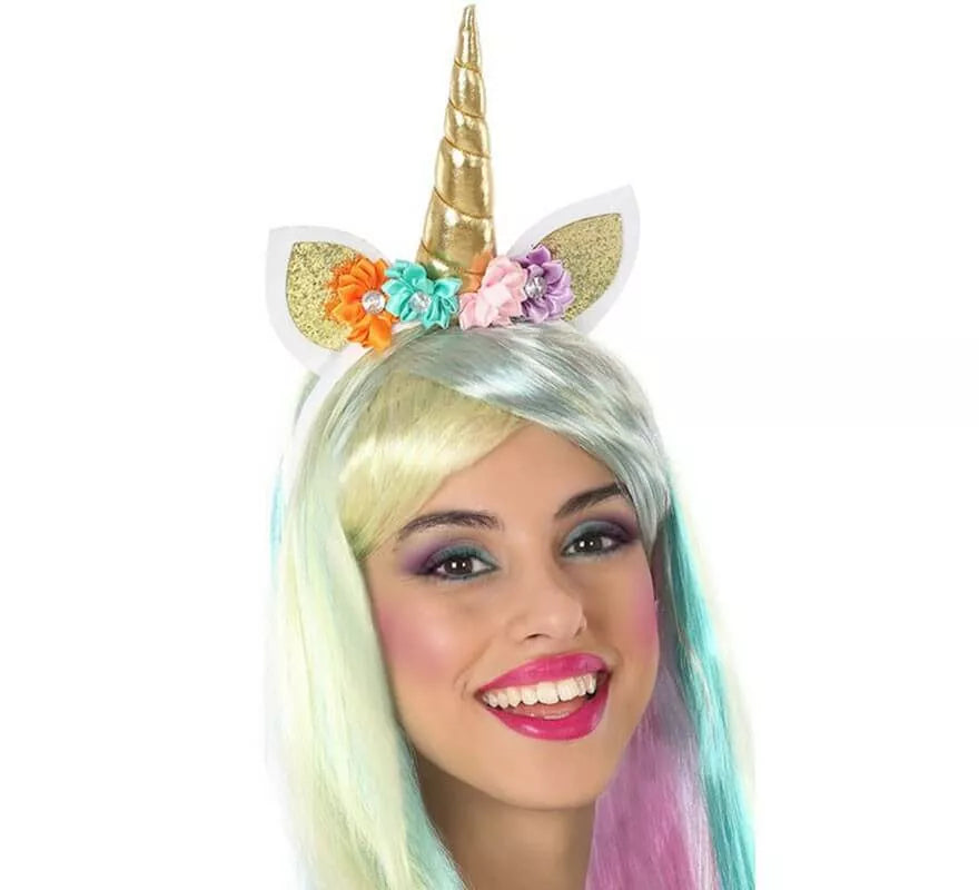 Translation missing: en.Diadema de Unicornio con Orejas y Flores