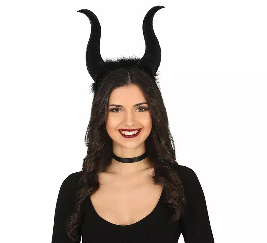 Translation missing: en.Diadema Demonio Negra con Cuernos Altos