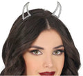 Diadema Demonio plata Brillante