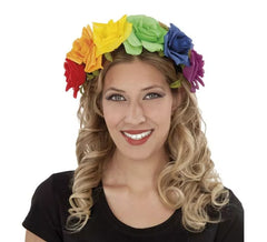 Rainbow Flowers Headband