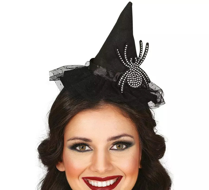 Translation missing: en.Diadema Gorrito Bruja con Araña