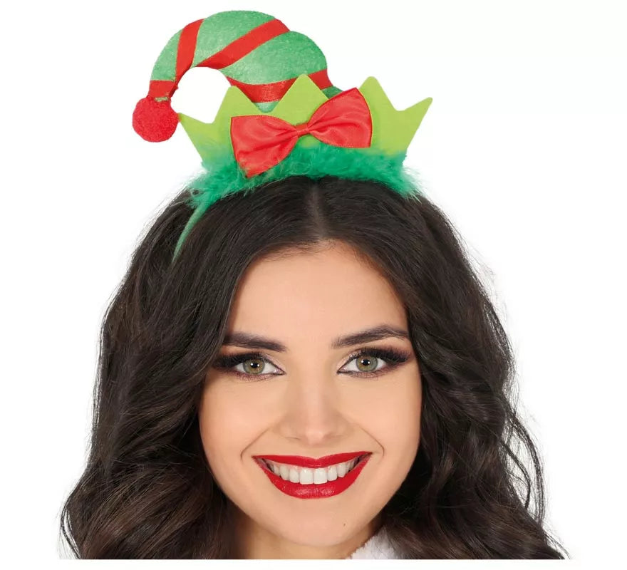 Diadema Gorrito Elfo con Lazo