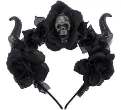 Gothic Headband with Horns