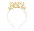 Diadema Happy New Year dorada
