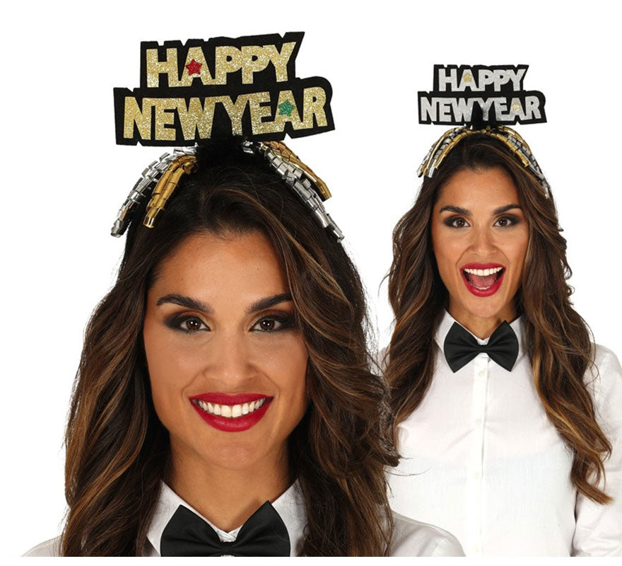 Translation missing: en.Diadema 'Happy New Year' Plata y Oro Surtidos