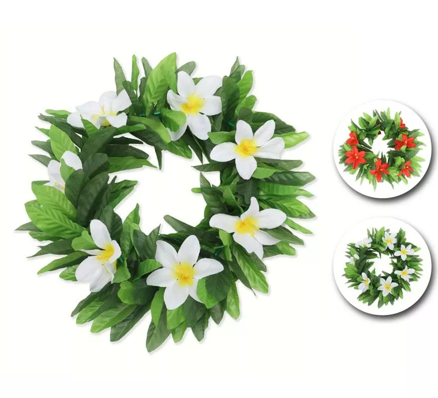 Translation missing: en.Diadema Hawaii hojas y flores en colores surtidos