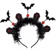 Tombstone Headband with Bats