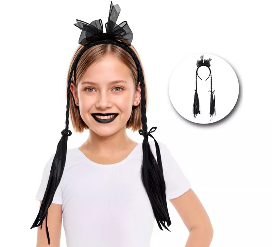 Diadema Lazo con Dos Trenzas Infantil