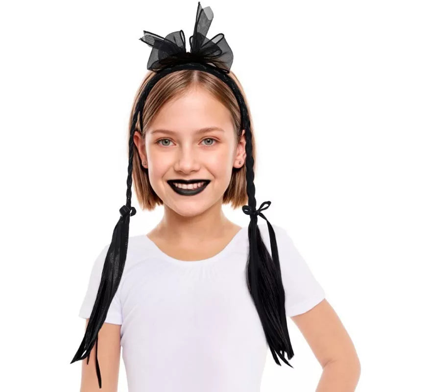 Translation missing: en.Diadema Lazo con Dos Trenzas Infantil