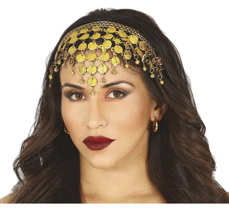 Diadema Metálica con Medallas Oro