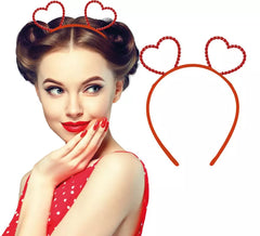 Metal Headband with Hearts
