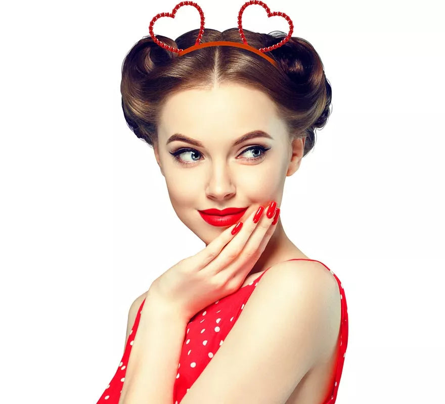Diadema Metálica de Corazones