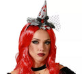 Diadema Mini Sombrero de Bruja Gris