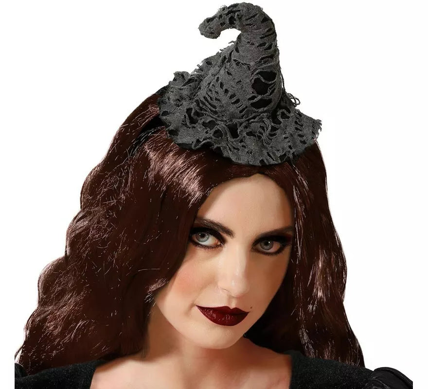 Translation missing: en.Diadema Mini Sombrero de Bruja Gris
