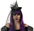 Diadema Mini Sombrero de Bruja Metalizado Multicolor