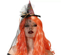 Diadema Mini Sombrero de Bruja Metalizado Salmón