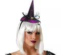 Diadema Mini Sombrero de Bruja Morado