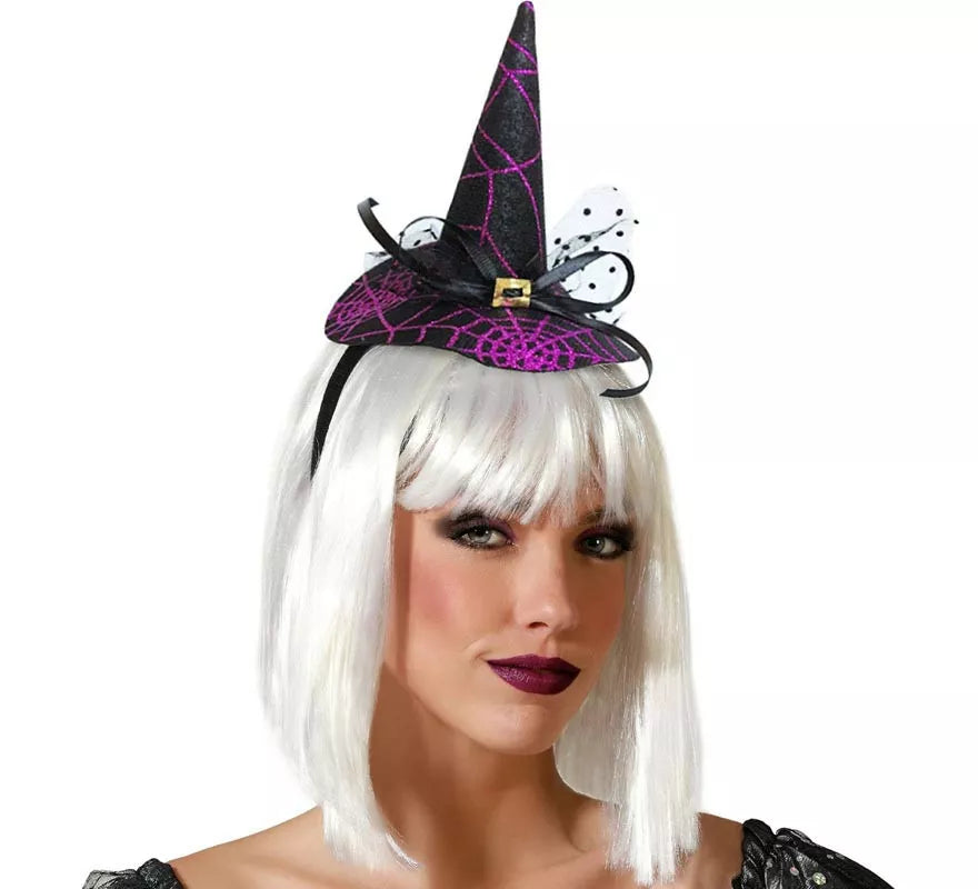 Translation missing: en.Diadema Mini Sombrero de Bruja Morado