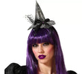 Diadema Mini Sombrero de Bruja Plata