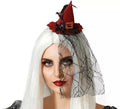 Diadema Mini Sombrero de Bruja Rojo