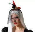 Diadema Mini Sombrero de Bruja Rojo