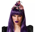 Diadema Mini Sombrero de Bruja Rosa