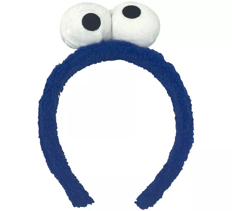 Diadema Monstruo Azul con Plumas
